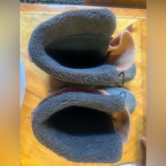 LL Bean Women’s Duck Snow Boots Tumbled Leather Removable Thinsulate Liner Sz. 9 - Picture 12 of 16